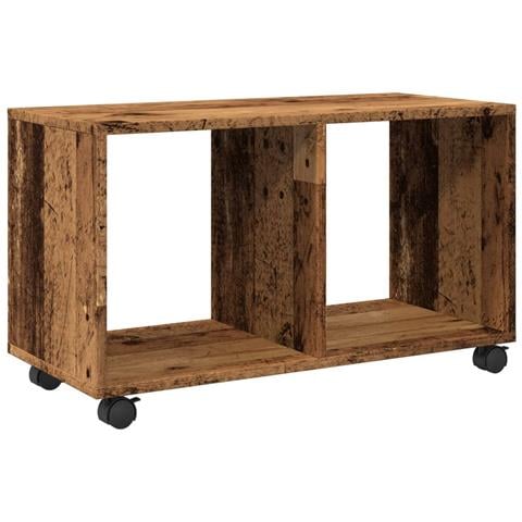 Mobiletto Con Ruote Legno Antico 72x33x42,5 Cm In Truciolato - Foto 2