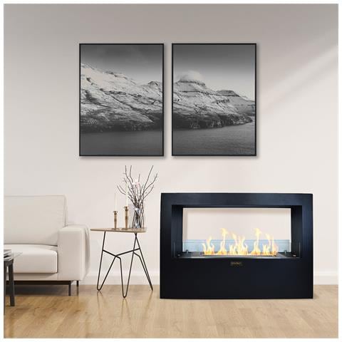 Camino A Bioetanolo Da Terra Per Interno Esterno Giotto S Nero 100x30x70 - Foto 2