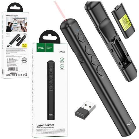 Hoco Gm200 Puntatore Wireless Presentazioni 2.4ghz Luce Rossa 10 Ore Usb - Foto 1