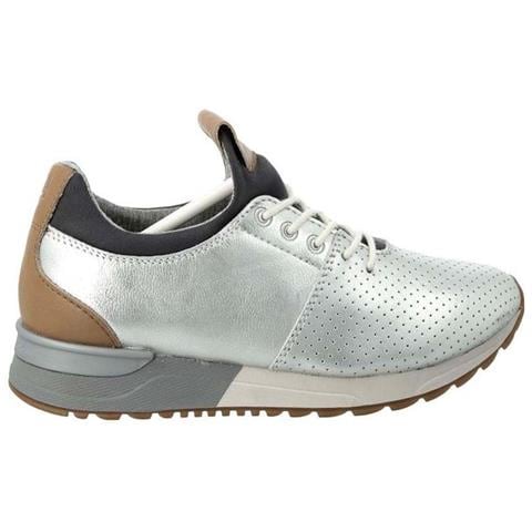 Mezze Scarpe Da Donna In Pelle Argentata 37 - Foto 1