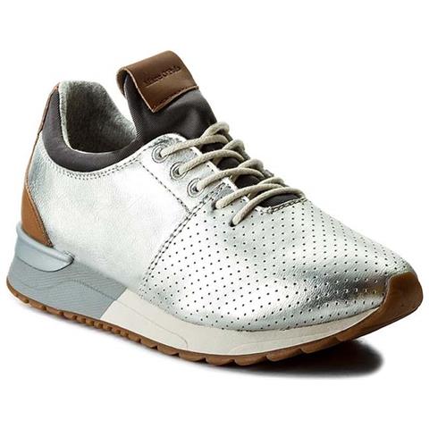 Mezze Scarpe Da Donna In Pelle Argentata 37 - Foto 2