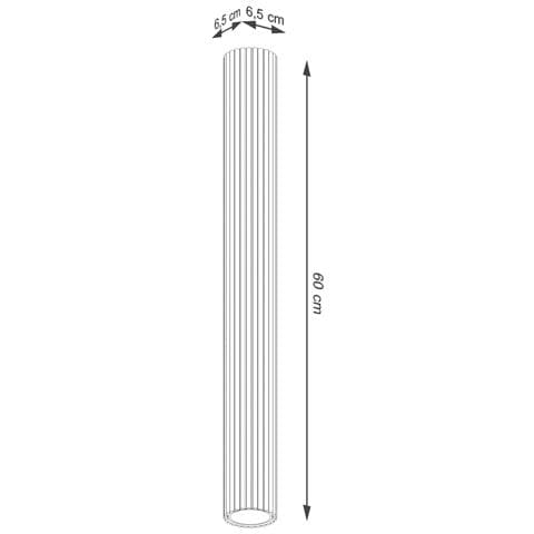 Lampada A Soffitto Karbon 60 Nero Sl. 1572 - Minimalista Lampada Da Soffitto Nero 60x6.5x6.5 Cm - Foto 2