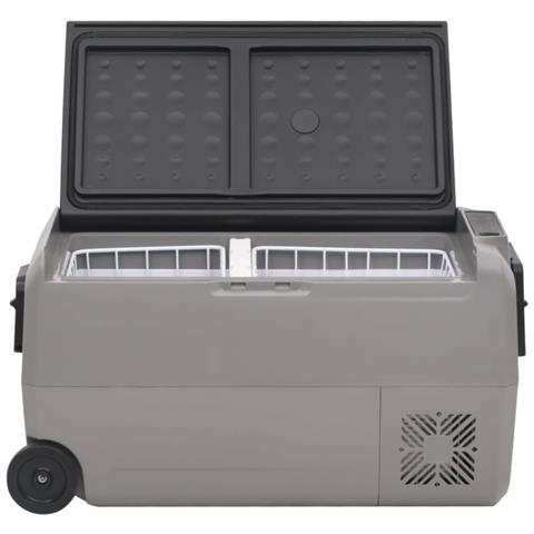 Borsa Frigo con Ruote e Adattatore Nera e Grigia 60 L PP e PE - Foto 10