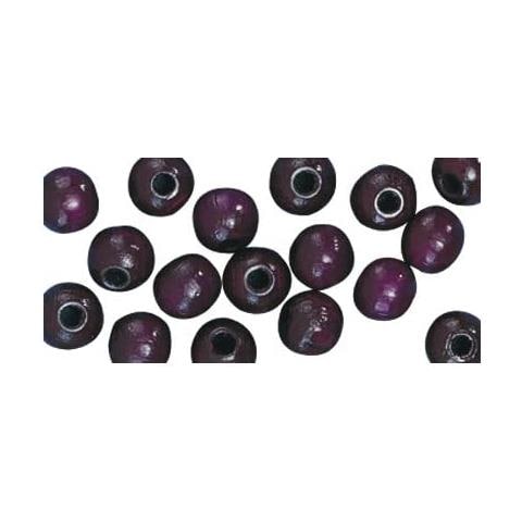 115 Pezzi - Perline In Legno Lucido Resistenti Ø6mm - Colore Viola - Foto 1
