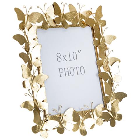 Portafoto Farfalla 23 - Oro - Metallo - 35x15x38 Cm - Foto 1
