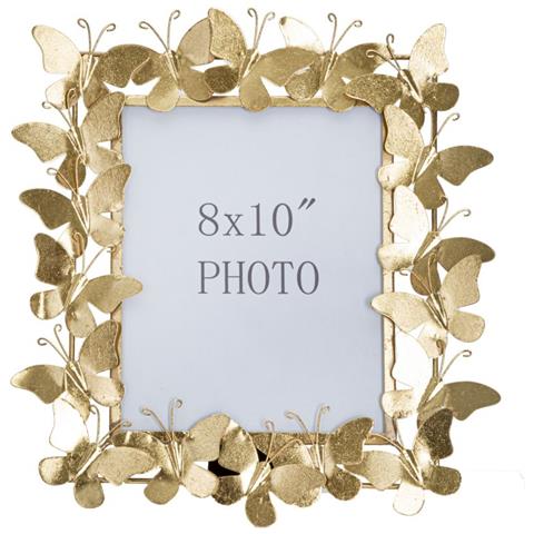 Portafoto Farfalla 23 - Oro - Metallo - 35x15x38 Cm - Foto 2