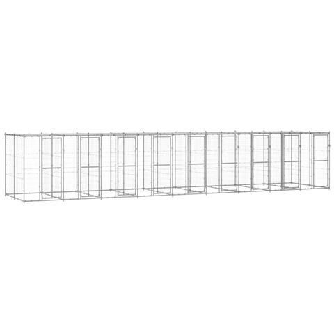 Lusso Casadino - Gabbia Per Cani Da Esterno In Acciaio Zincato Con Tetto 21,78m² - Foto 2