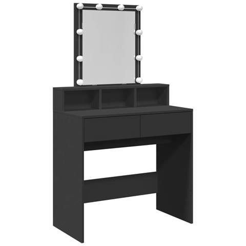 Toeletta Con Led Nera 80x41x144,5 Cm - Foto 1