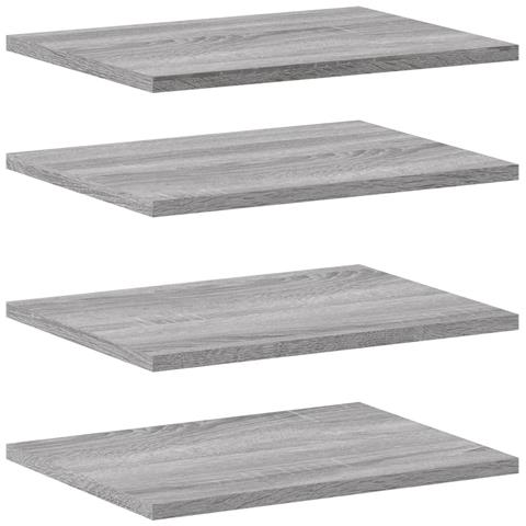Lusso Casadino - Mensole Parete 4pz Grigio Sonoma 40x30x1,5cm Legno Multistrato - Foto 1