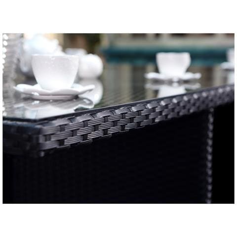 Miami Set Di Mobili Da Giardino A 10 Posti Nero/bianco + Telo Di Protezione - Foto 7