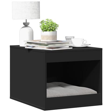 Recinto per Lettiera per Gatti Nero 47x59x42 cm in Truciolato - Foto 2