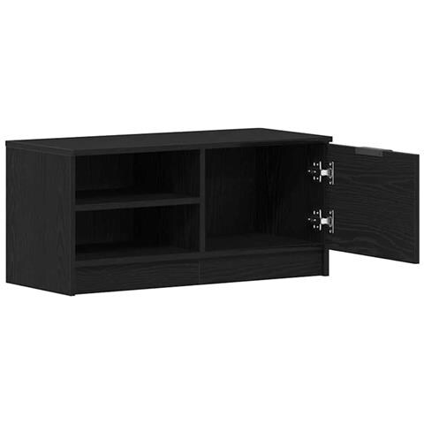Mobile TV  Nero Rovere 80x35x36,5 cm Legno ingegnerizzato - Foto 1