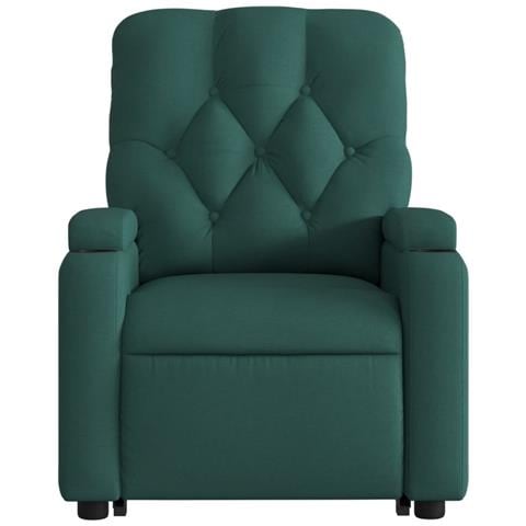 Poltrona Alzapersona Massaggiante Elettrica Verde Scuro Tessuto - Foto 9