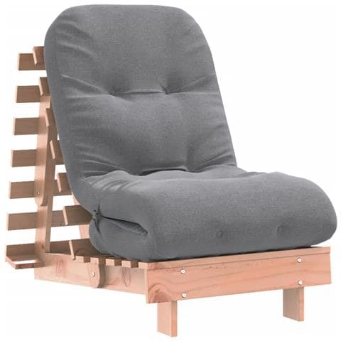 Divano Letto Futon con Materasso 60x206x11cm Massello Douglas - Foto 1
