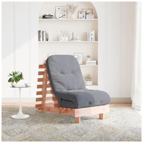Divano Letto Futon con Materasso 60x206x11cm Massello Douglas - Foto 2