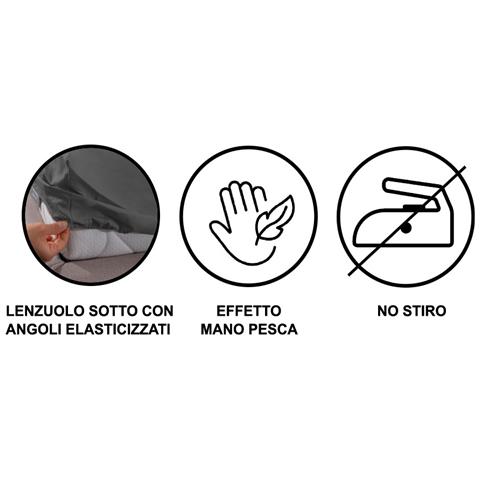 Lenzuola Sotto Con Angoli No Stiro In Tinta Unita Modello Francesca 1 Piazza Petrolio - Foto 2