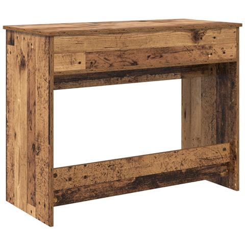 Toletta con specchio legno invecchiato 100x45x76 cm - Foto 9