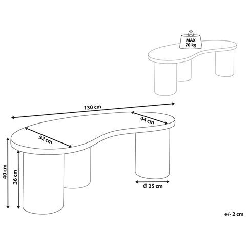 Tavolino Da Caffè Easton Marrone Scuro - Foto 7
