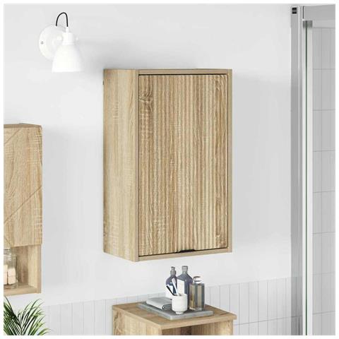 Mobile da Bagno con porta rovere sonoma 39 x 23.5 x 65 cm - Foto 2