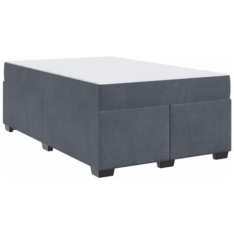 Struttura letto con materasso Grigio scuro 120 x 200 cm Velluto - Foto 1