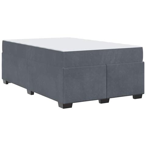 Struttura letto con materasso Grigio scuro 120 x 200 cm Velluto - Foto 9