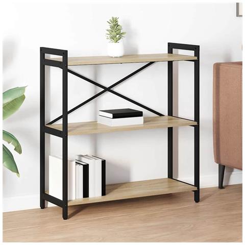 Libreria rovere sonoma 80 x 30 x 83 cm Legno multistrato - Foto 2