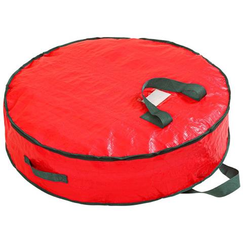 Sacchetto Porta Ghirlanda Natalizia - Organizzatore Festivo Con Ampia Apertura E Doppi Manici M - Foto 1