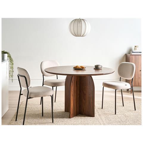 Tavolo Da Pranzo Yarra Marrone Scuro 120 Cm 120 Cm - Foto 1