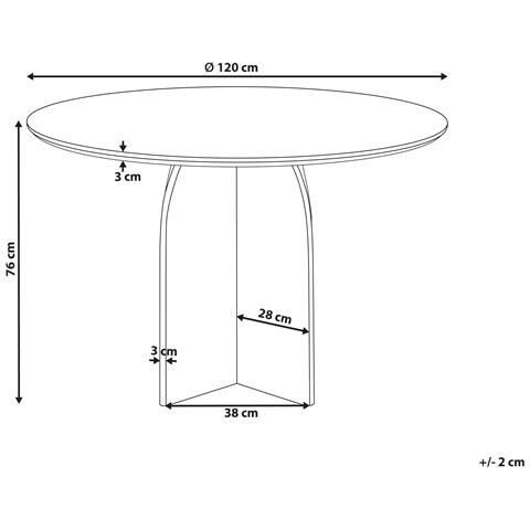 Tavolo Da Pranzo Yarra Marrone Scuro 120 Cm 120 Cm - Foto 7