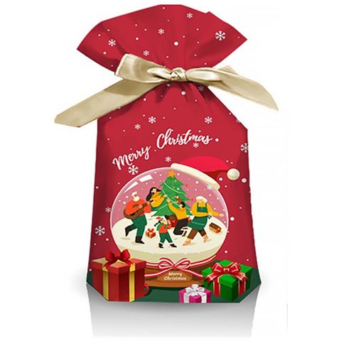Sacchetti Di Natale Per Dolci Design Palla Di Vetro 12x17cm (confezione Da 50) - Confezione Regalo Festiva - Foto 2