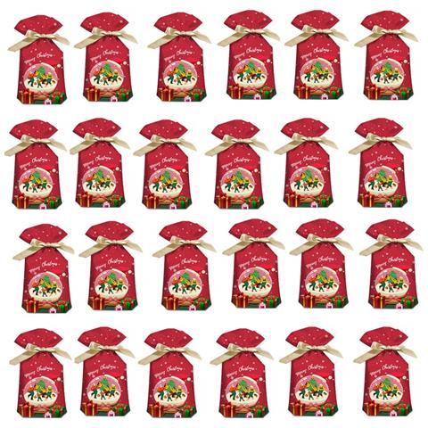 Sacchetti Di Natale Per Dolci Design Palla Di Vetro 12x17cm (confezione Da 50) - Confezione Regalo Festiva - Foto 1