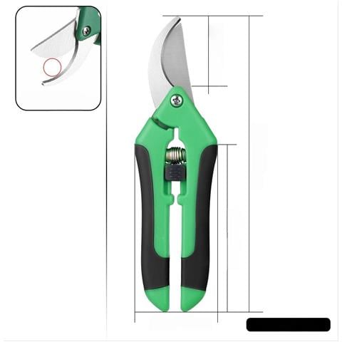 Set Di 2 Cesoie Da Potatura Multifunzionali Da Giardino - Lega E Tpr Green - Foto 2