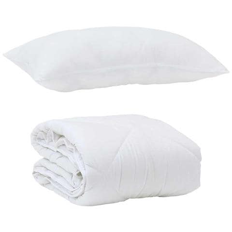 Piumone per tutte le stagioni 2 pcs Bianco 140 x 220 cm - Foto 1