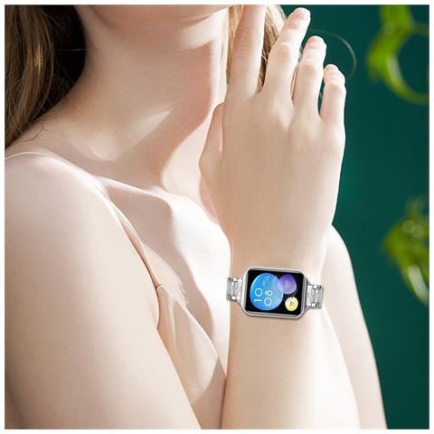 Elegante Cinturino In Acciaio Inossidabile Con Diamanti Compatibile Con Xiaomi 8 Pro Silver - Foto 4