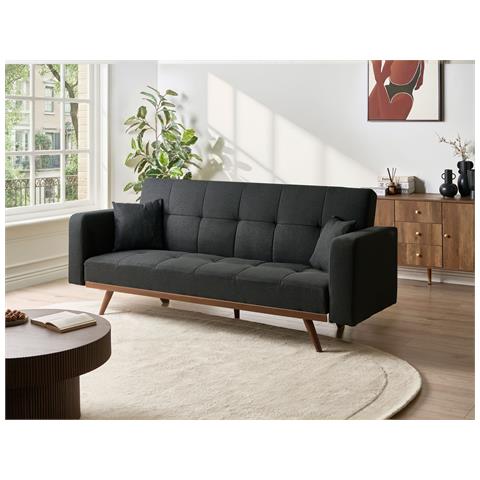 Divano Letto 3 Posti Hjulby Nero - Foto 1