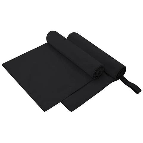 Asciugamani Sportivi 2 pcs Nero 100 x 50 cm - Foto 1