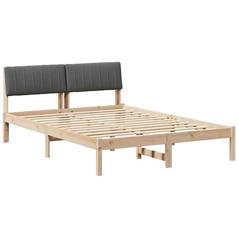 Struttura del Letto marrone e grigio scuro 135 x 190 cm - Foto 1