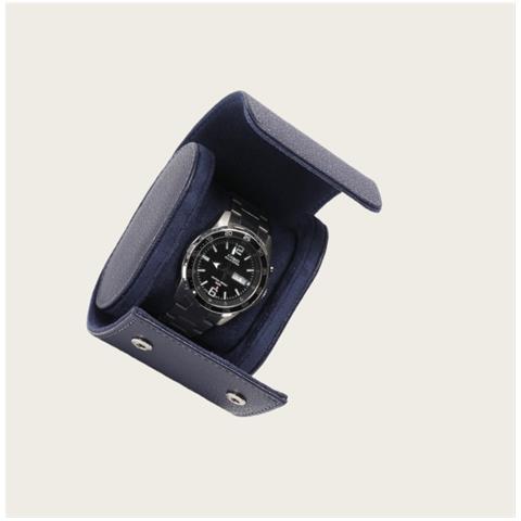 Custodia Portatile E Impermeabile In Pu Con Motivo Litchi Blu Profondo Per Orologi, Compatibile Con Casio - Foto 2