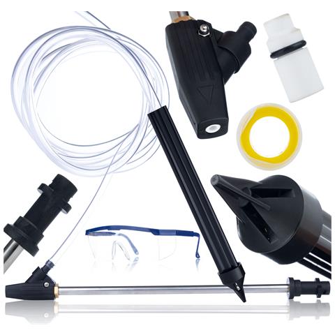Set Di Idrosabbiatura Con Ugello Ceramico Per Idropulitrice Compatibile Con Kärcher K2-k7 - Pressione Max 160 Bar, 10 L /min, 60°c | Occhiali Protettivi Inclusi - Foto 1