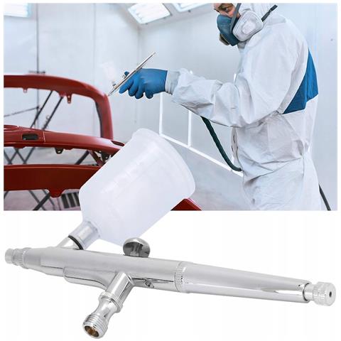 Aerografo Per Verniciatura Con Ugello 0,5mm - Doppio Serbatoio | Alta Precisione E Durata | Ideale Per Modellismo E Arte Decorativa - Foto 2