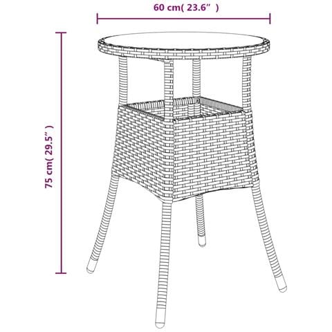 Set da Bistrò da Giardino 5 pz con Cuscini Beige in Polyrattan - Foto 9