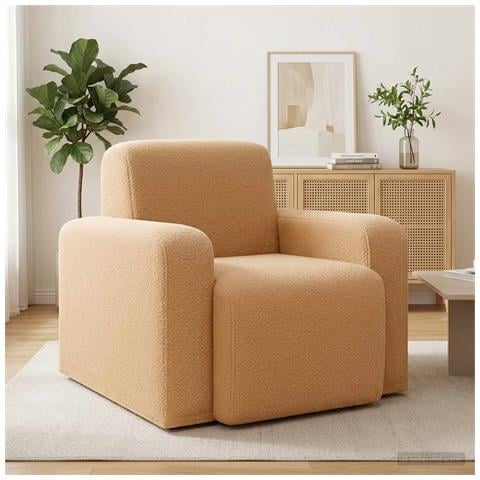 Poltrona Beige Bouclé - Foto 2
