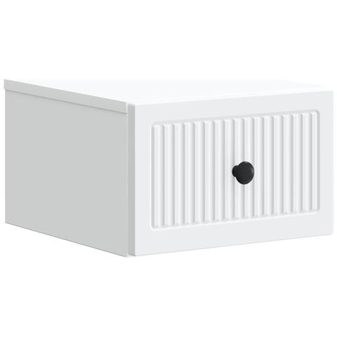 Mobiletto da notte a muro con cassetto Bianco 33 x 34,5 x 20 cm - Foto 1