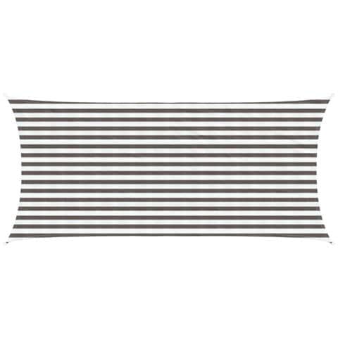 Telo Ombra Grigio chiaro e bianco 2 x 5 m HDPE - Foto 1