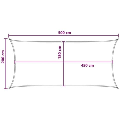 Telo Ombra Grigio chiaro e bianco 2 x 5 m HDPE - Foto 8