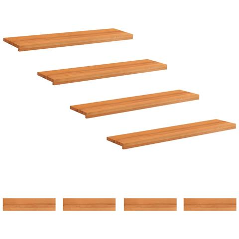 Tappeti per scale 8 pz 120 x 25 x 2 cm Marrone Chiaro - Foto 1