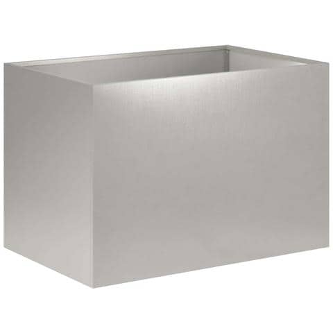Vaso da giardino Argento 50 x 40 x 40 cm Acciaio Inox - Foto 1