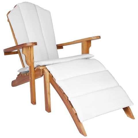 Sedia Adirondack da Giardino con Poggiapiedi Naturale - Foto 1