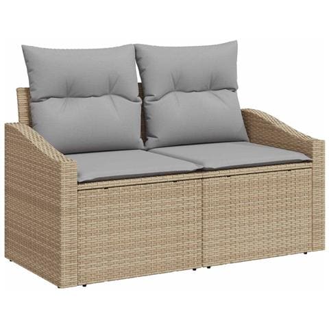 Set di divani 5 pz Beige e Grigio Chiaro - Foto 10