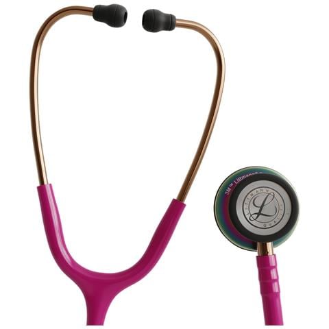 Stetoscopio Littmann Classic III 5806 professionale tubo rosso lampone doppia testa acustica adulto pediatrico - Foto 5